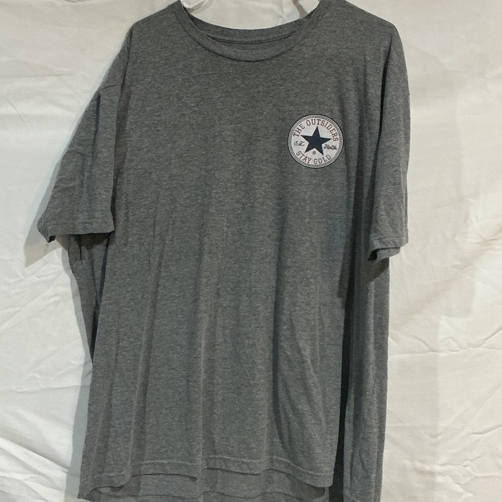 Classic Gray Men's T-Shirt with Star Logo- The Outsiders